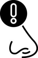 Difficulty Breathing Glyph Icon vector