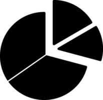 Half Pie Chart Glyph Icon vector