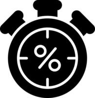 Timer Glyph Icon vector