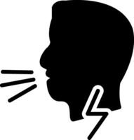 Difficult Breathing Glyph Icon vector