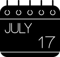 July Glyph Icon vector