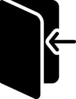 Logout Glyph Icon vector