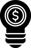 Light Bulb Glyph Icon vector