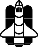 Spaceship Glyph Icon vector