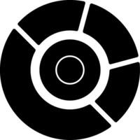 Marked Donut Chart Glyph Icon vector