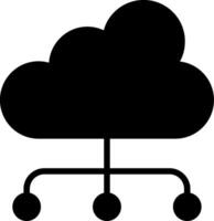 Cloud Computing Glyph Icon vector