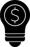 Light Bulb Glyph Icon vector