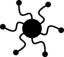 Mind Map Glyph Icon vector