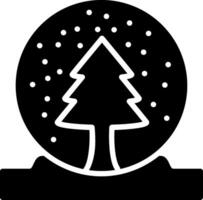 Snow Globe Glyph Icon vector