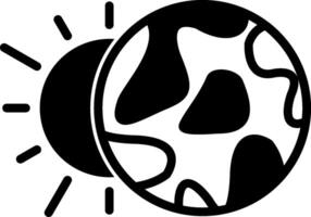 Eclipse Glyph Icon vector