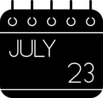 July Glyph Icon vector