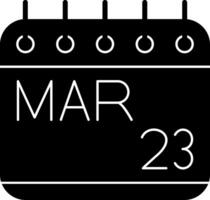 March Glyph Icon vector