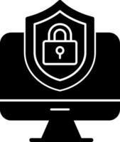 Cyber Security Glyph Icon vector