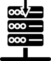 Server Down Glyph Icon vector