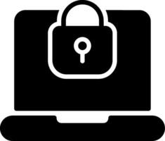 Web Security Glyph Icon vector