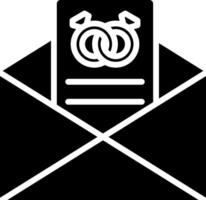 Invitation Glyph Icon vector