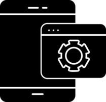 Web Optimization Glyph Icon vector