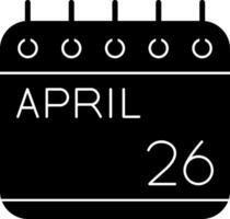 April Glyph Icon vector