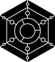 Radar Chart Glyph Icon vector