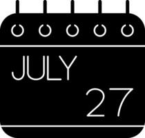 July Glyph Icon vector
