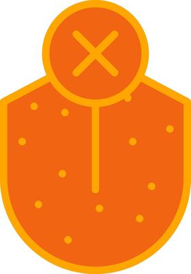 Loss Sense Of Taste Oranage Filled Icon