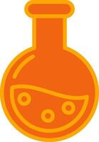 Flask Oranage Filled Icon vector