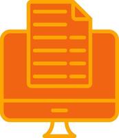 Blogging Oranage Filled Icon vector