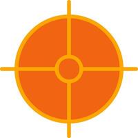 Objective Oranage Filled Icon vector