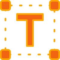 Text Oranage Filled Icon vector