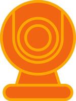 Webcam Oranage Filled Icon vector