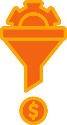 Conversion Oranage Filled Icon