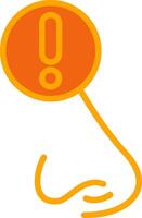 Difficulty Breathing Oranage Filled Icon vector