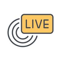 Live Broadcast Icon Design vector