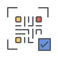 QR Code Link Icon Design vector