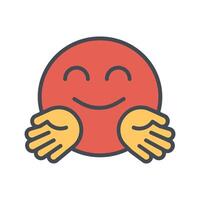Hugging Face Icon Design vector