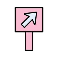 Diagonal Up Right Arrow Icon Design vector