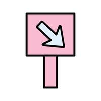 Diagonal Down Right Arrow Icon Design vector