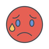 Crying Face Icon Design vector