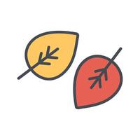 Fallen Leaf Icon Design vector
