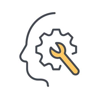 problema resolución icono diseño vector