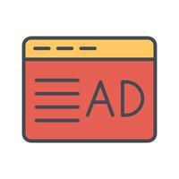 Ad Placement Icon Design vector