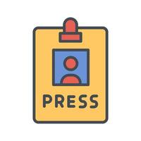 Press Pass Icon Design vector