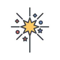 Sparklers Icon Design vector