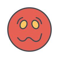 Woozy Face Icon Design vector