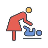 Changing Table Icon Design vector