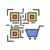 QR Code Shopping Icon Design vector