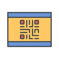 QR Code Business Card Icon Design vector