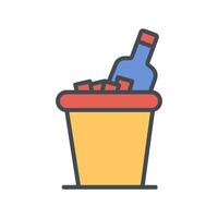 Wine Bottle in Ice Icon Design vector
