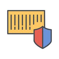Barcode Security Icon Design vector