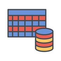 Table Data Icon Design vector